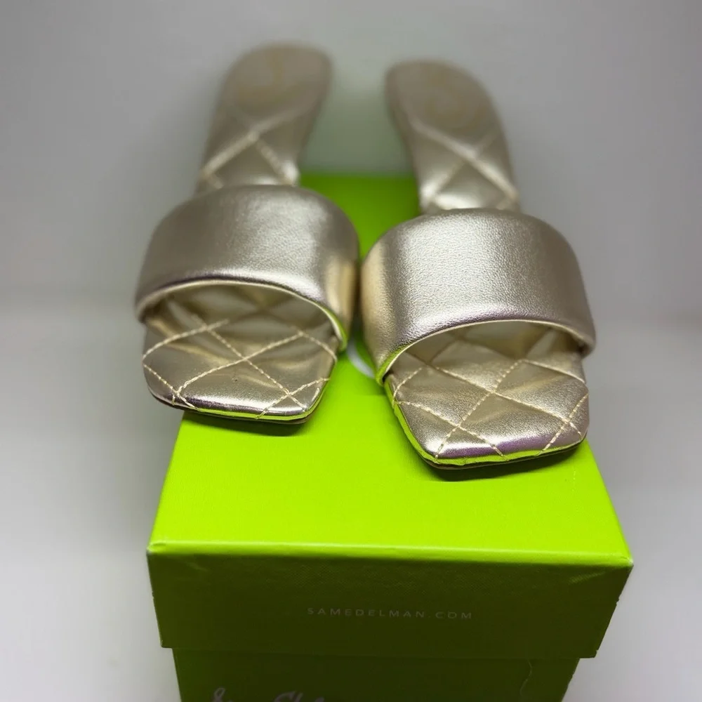 Sam Edelman Gold Slide Sandals